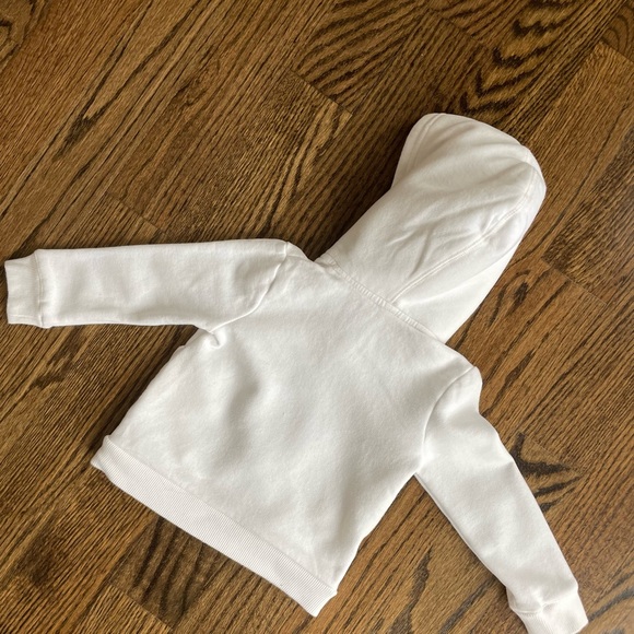 Adorable Little Girl 24 Month White Heart Sweatshirt Jacket - Picture 2 of 2